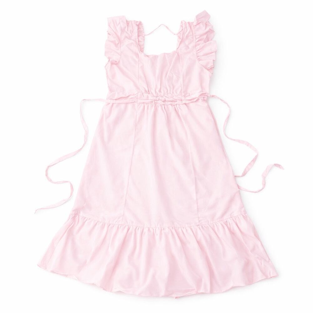 ChicSoul Pink Cotton Ruffle Sleeve Dress Women’s 3X - Cottagecore